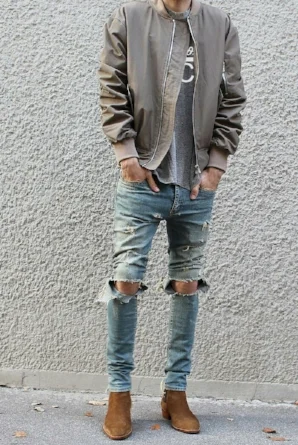 jean jacket with chelsea boots