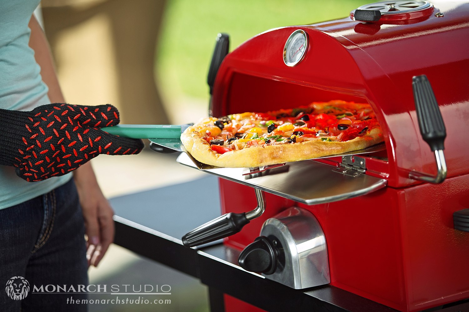 Using speed lights and a bit of created lighting we were able to produce fake fire for the product shoot.