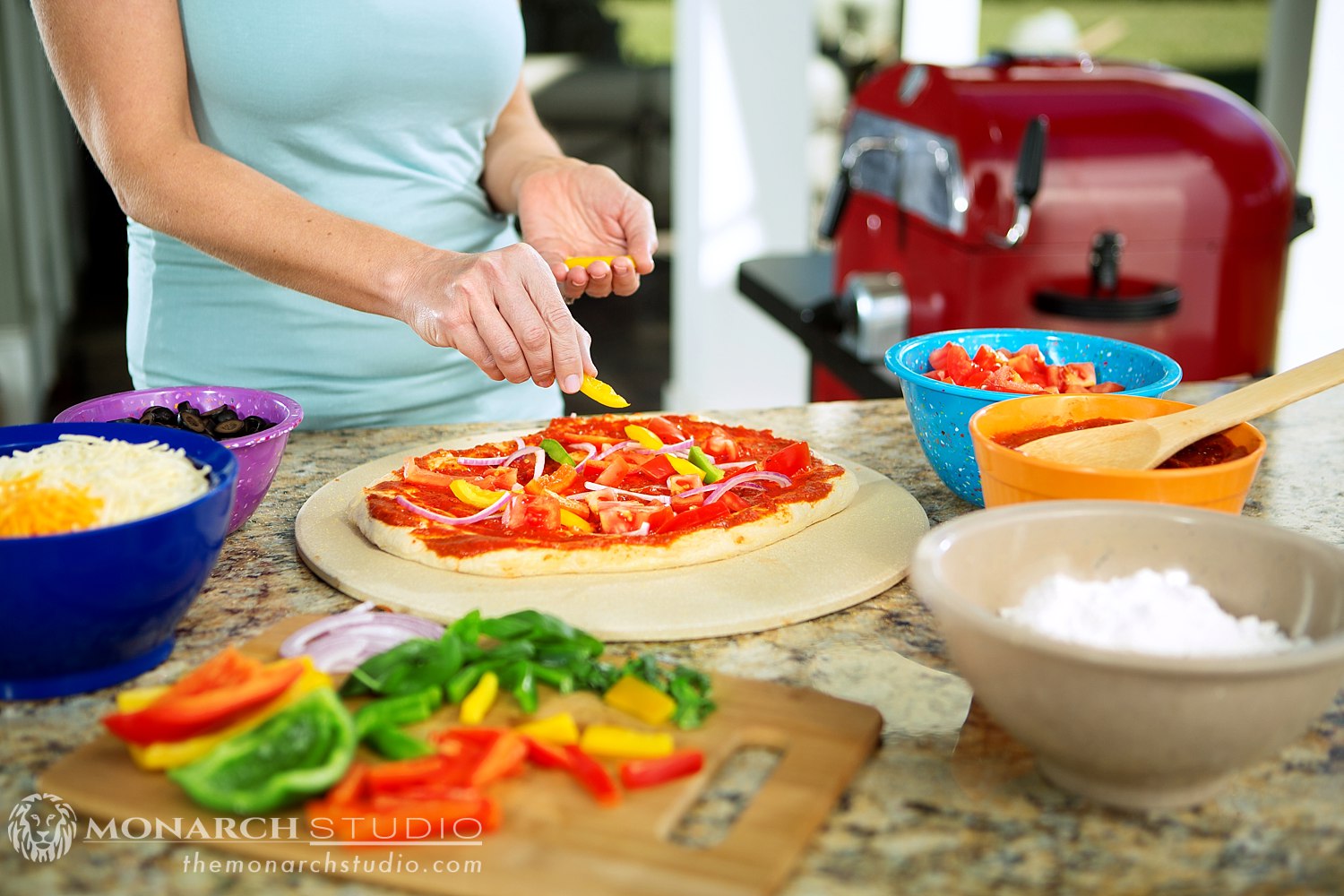 On set food stylists did amazing work both in selecting the perfect foods and props.
