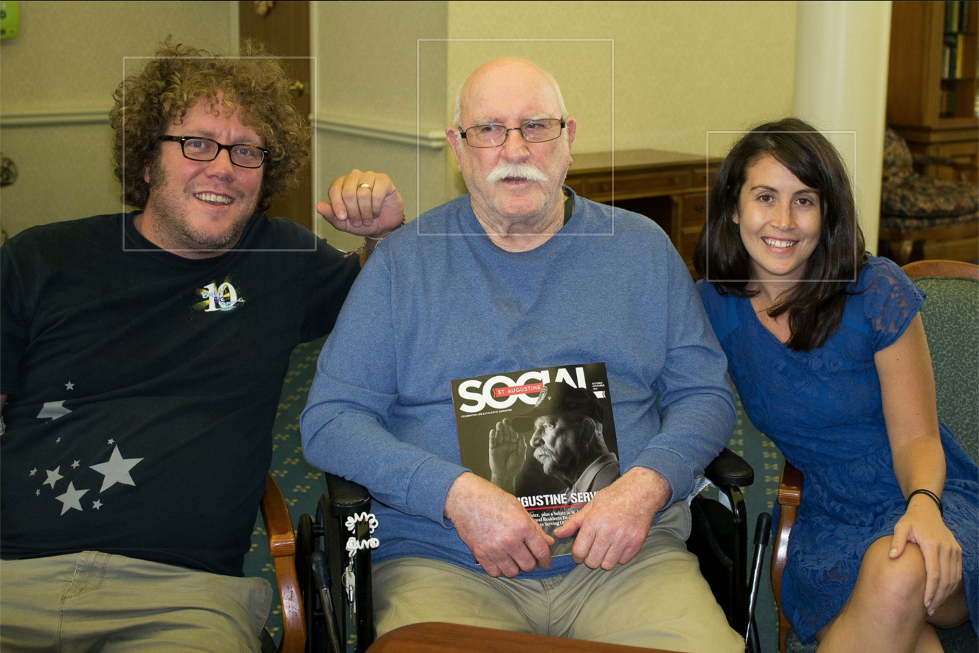 Pictured above, Zach Thomas (photographer), Jack Suess, Sarah McCartan
