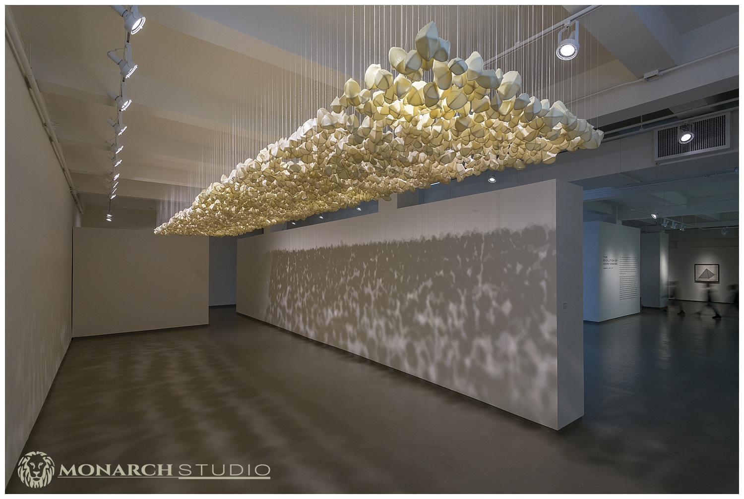 Lorrie Fredette, The Great Silence, 2011. Beeswax, tree resin, muslin, brass, steel, nylon line.
