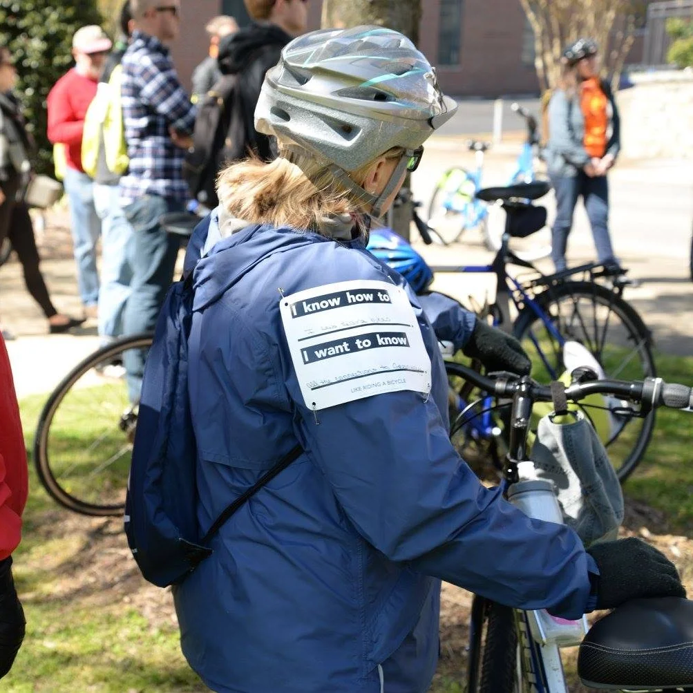 Like Riding a Bicycle Project Leaders: Katie Hargrave and Brett Hunter Neighborhood: Innovation District Like Riding a Bicycle is a playful bike tour and skill share in the innovation district, celebrating the untapped skills present in this changing part of Chattanooga. Based on the axiom, "it's like riding a bicycle," this project creates a platform for conversations to happen among neighbors and connections to stick for the long run. Through a self-guided and artist-led bike tour, participants will "race" to learn things from their neighbors--from business know-how to unique do-it-yourself skills.