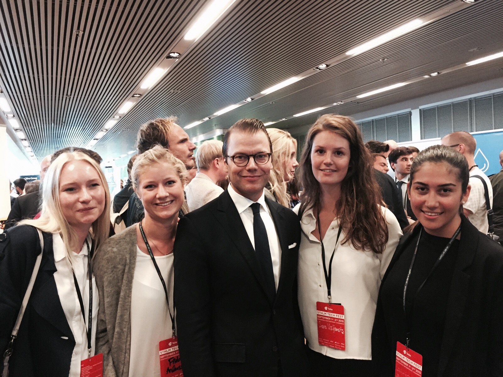 Me, Frida, Sara and Ajje from Pepp Sthlm talking to Prince Daniel!
