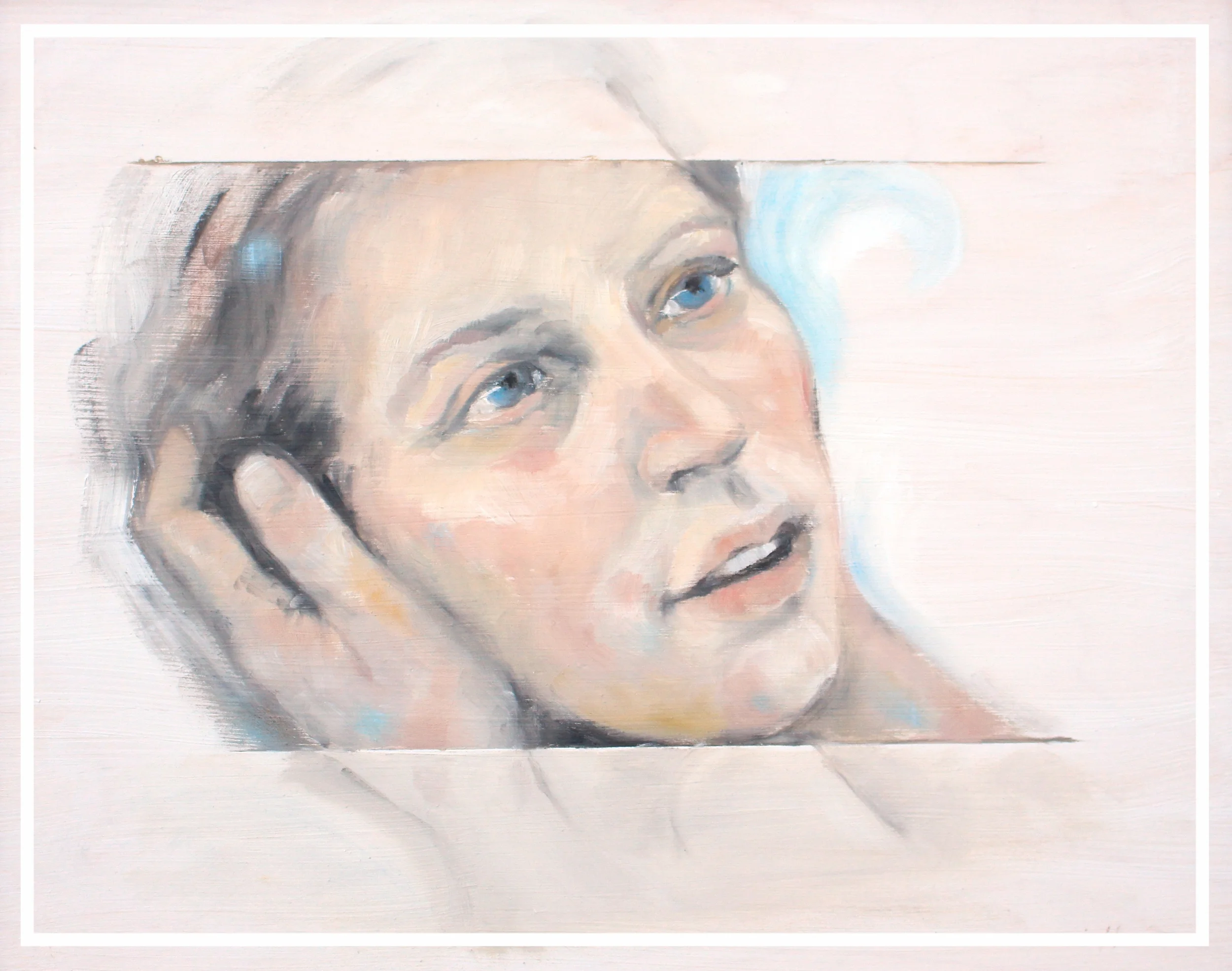 'Gaze', oil on wood panel, 16" x 20", sold