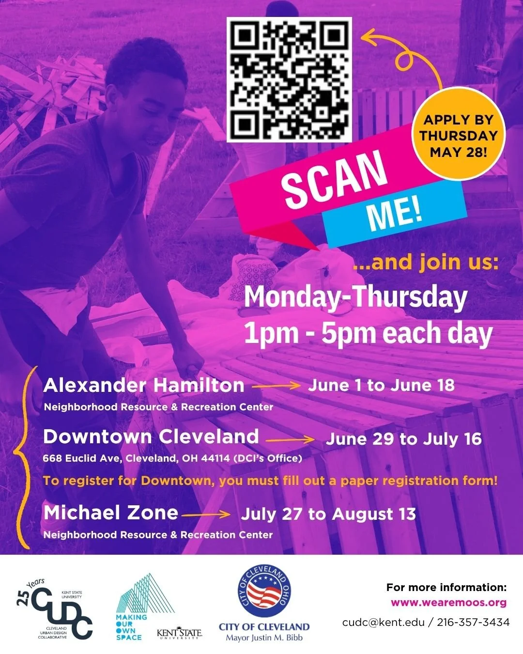 Flyer with dates and locations about next MOOS session