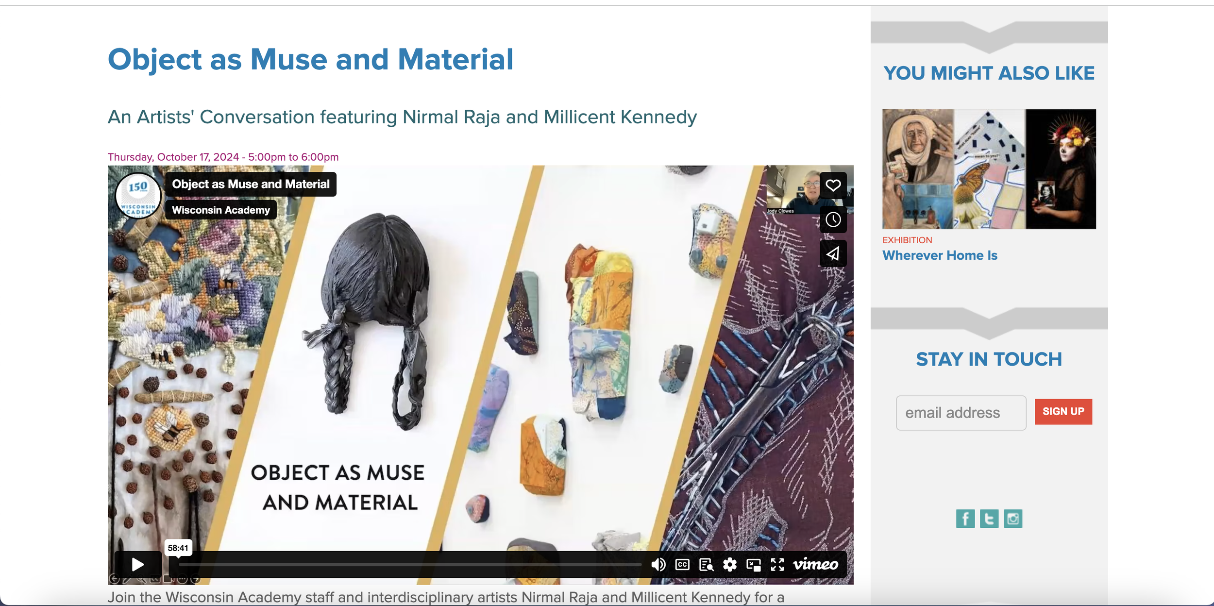 Object as Muse and Material