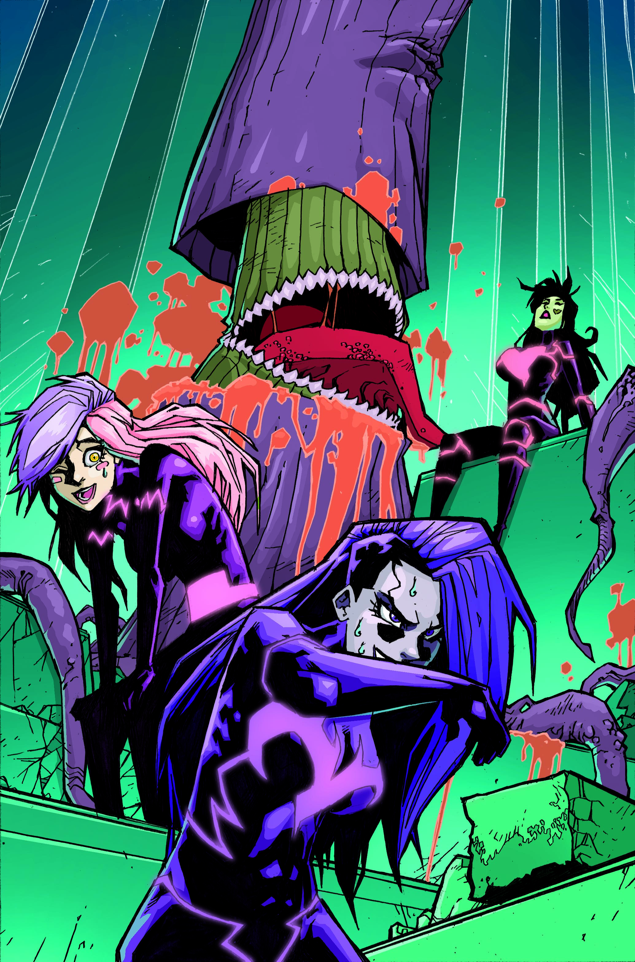 Cover for Danger Doll Squad #3 Lines by Marco Maccagni Published by Action Lab Danger Zone