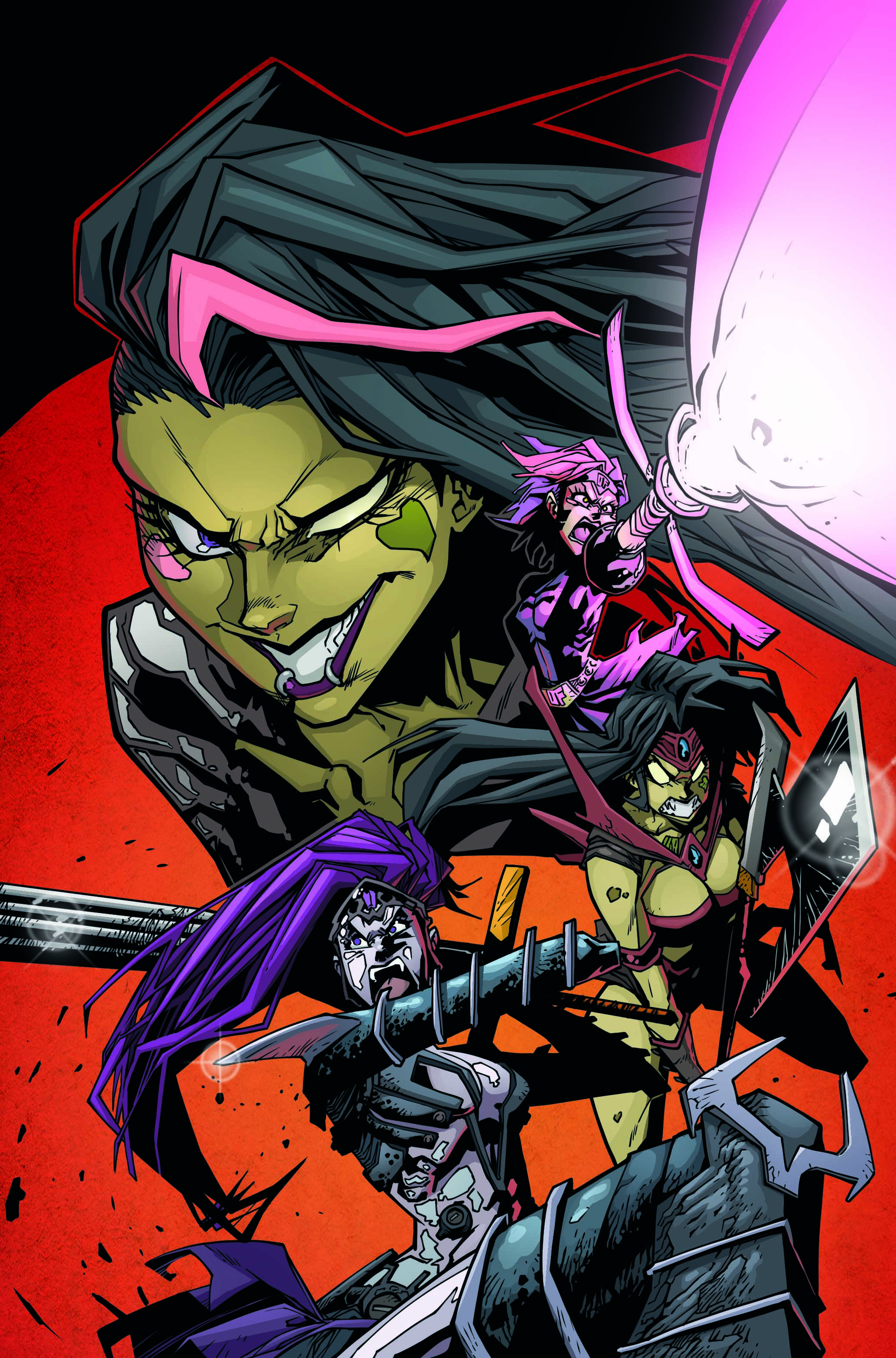 Variant Cover for Danger Doll Squad Galactic Gladiators #2 Lines by Marco Maccagni Published by Action Lab Danger Zone