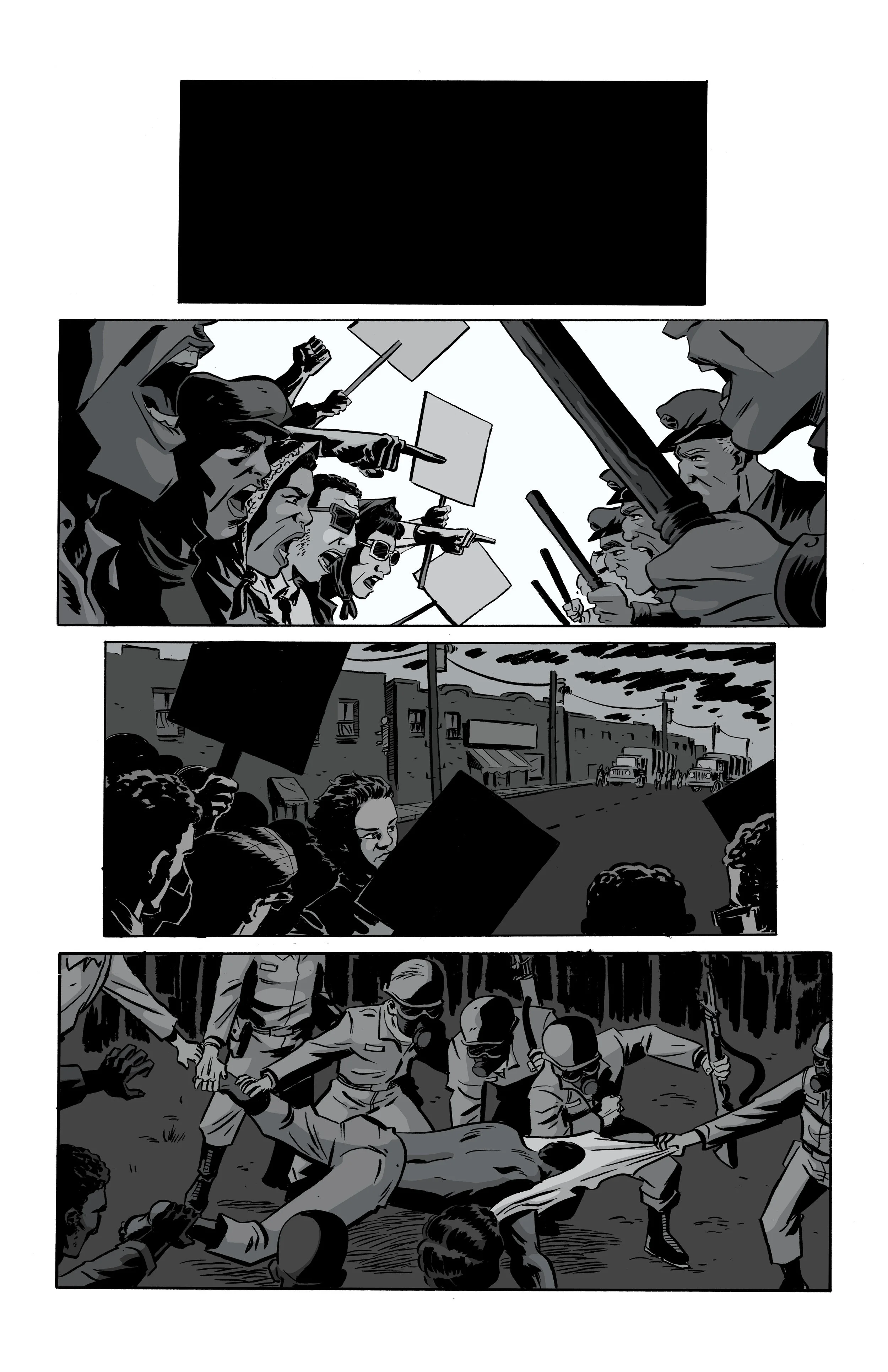 Drawn by John Broglia Written by Mark Waid Published in Mine! Anthology