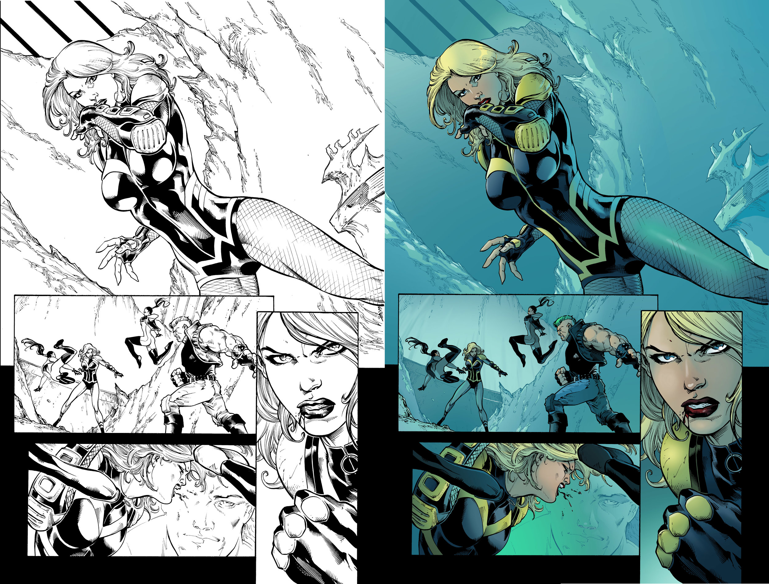 From DC Comics Birds of Prey #0 drawn by Romano Molenaar Colored for Comics Experience intro to coloring class