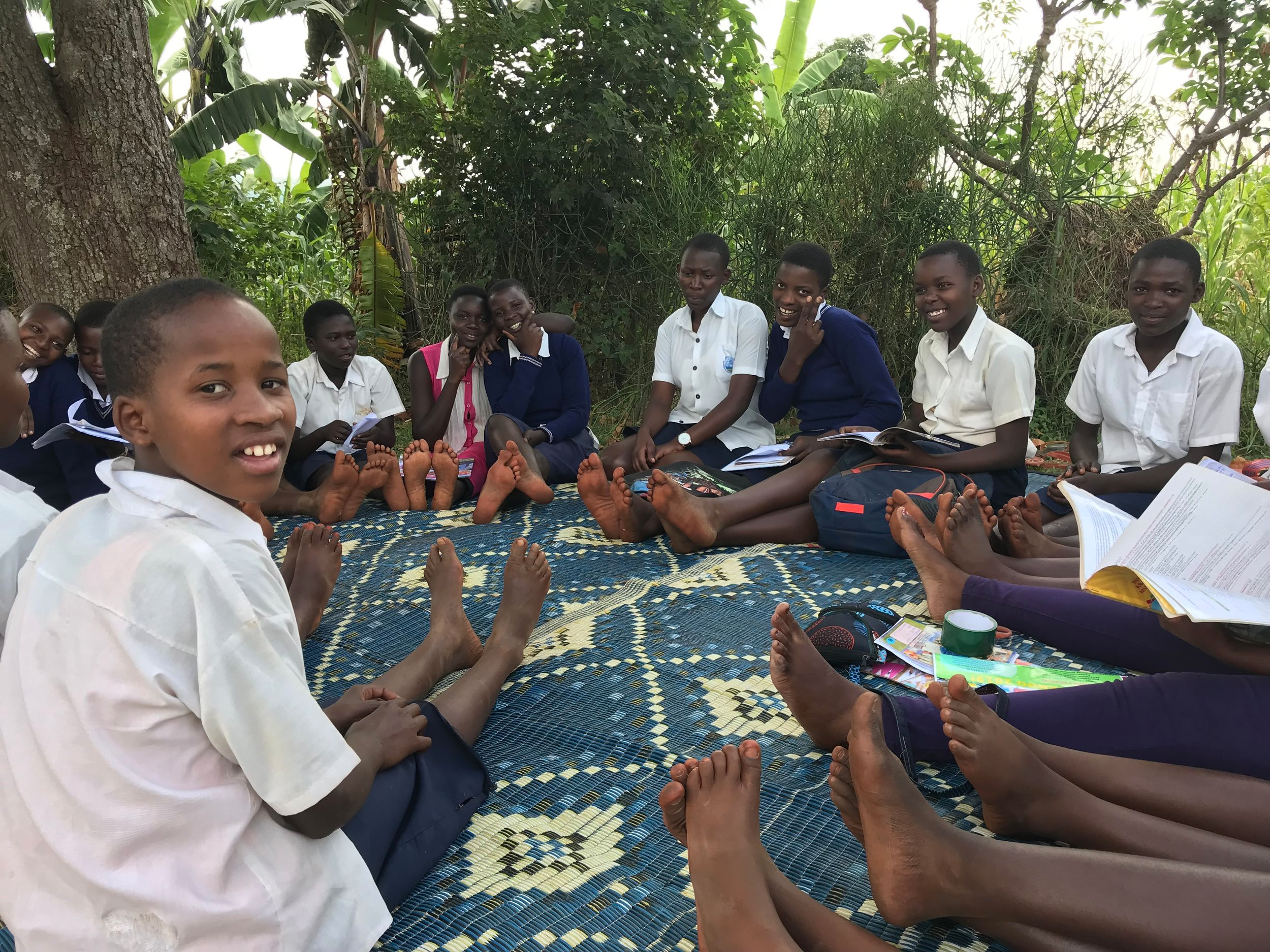 A gathering of Girl Guides 