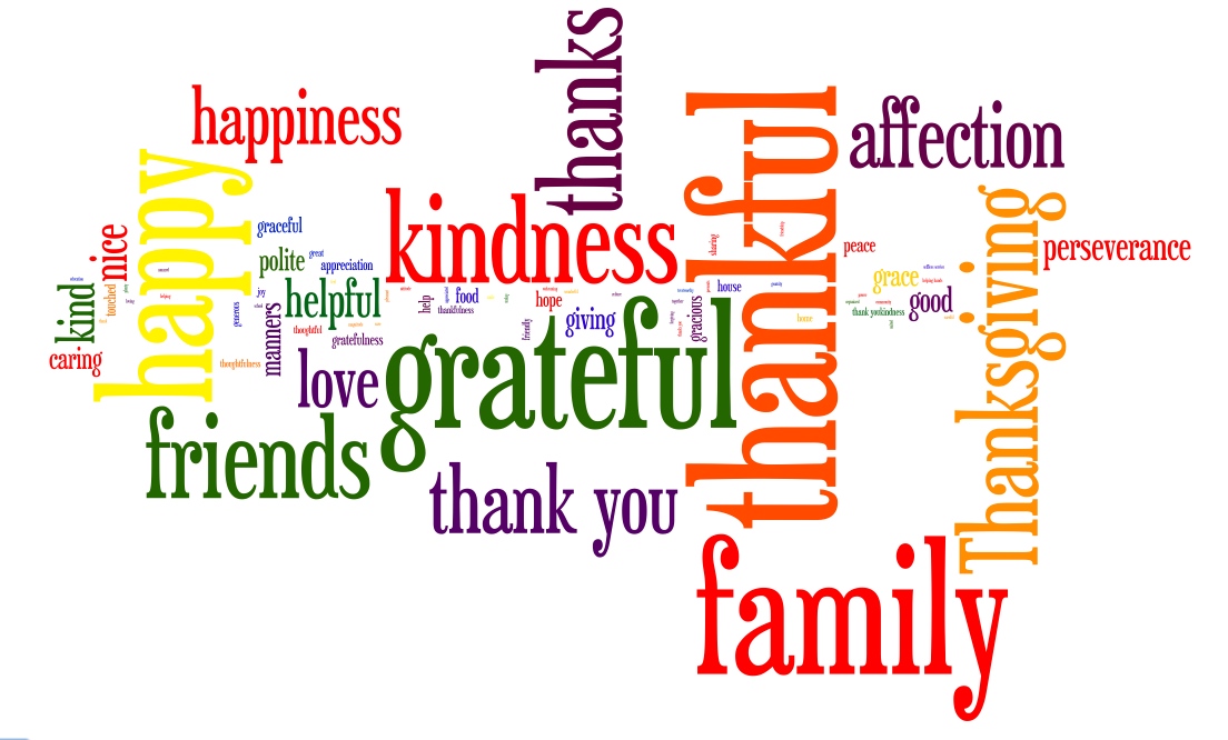 11/7 we will be starting our "12 Days of Graditude" with the students. Each morning during AM announcements the students will be asked a question and they as a class will discuss their personal thought. Ex: What Memory are you most grateful for? Click Here to learn more