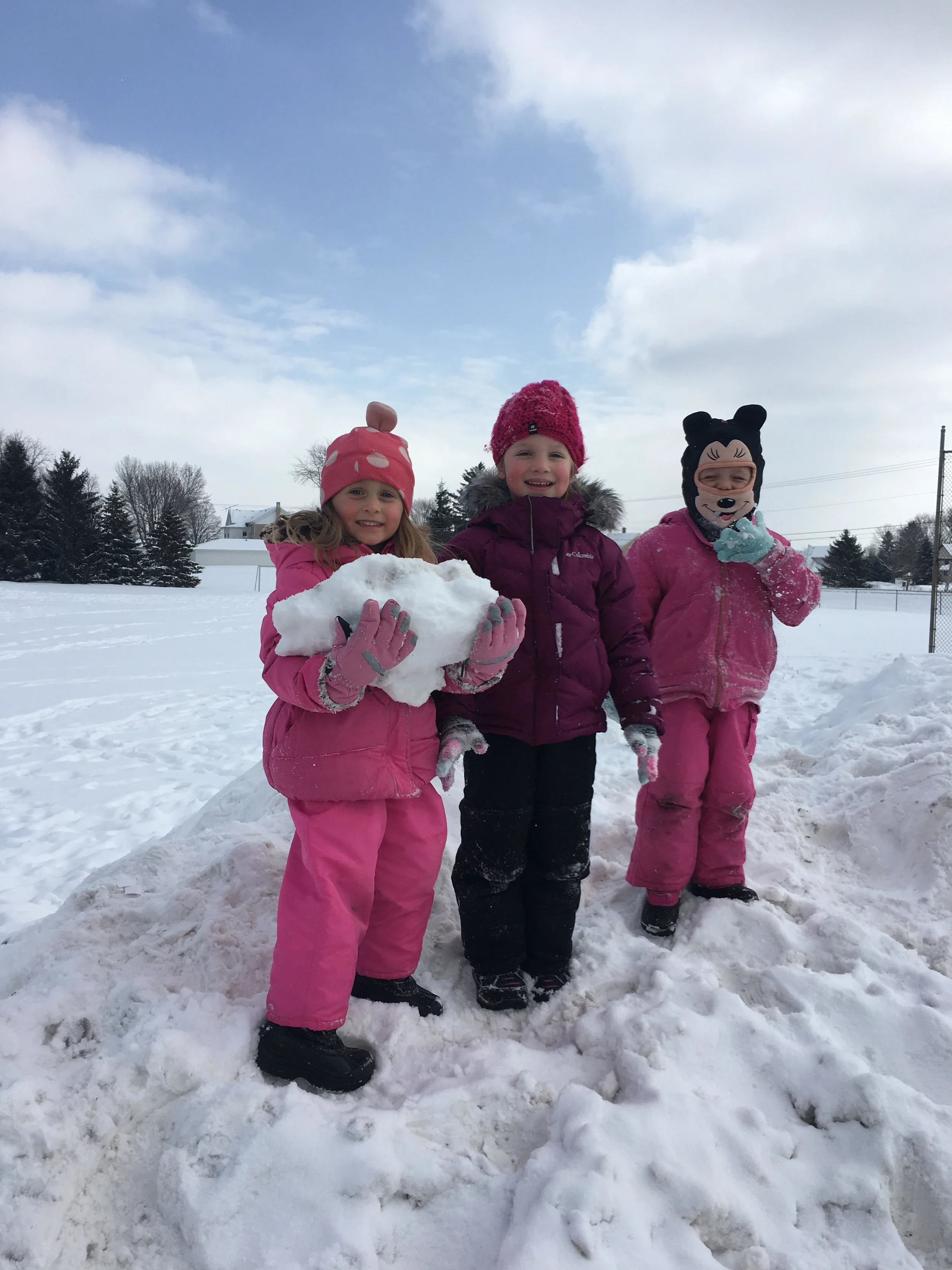 playing in the snow