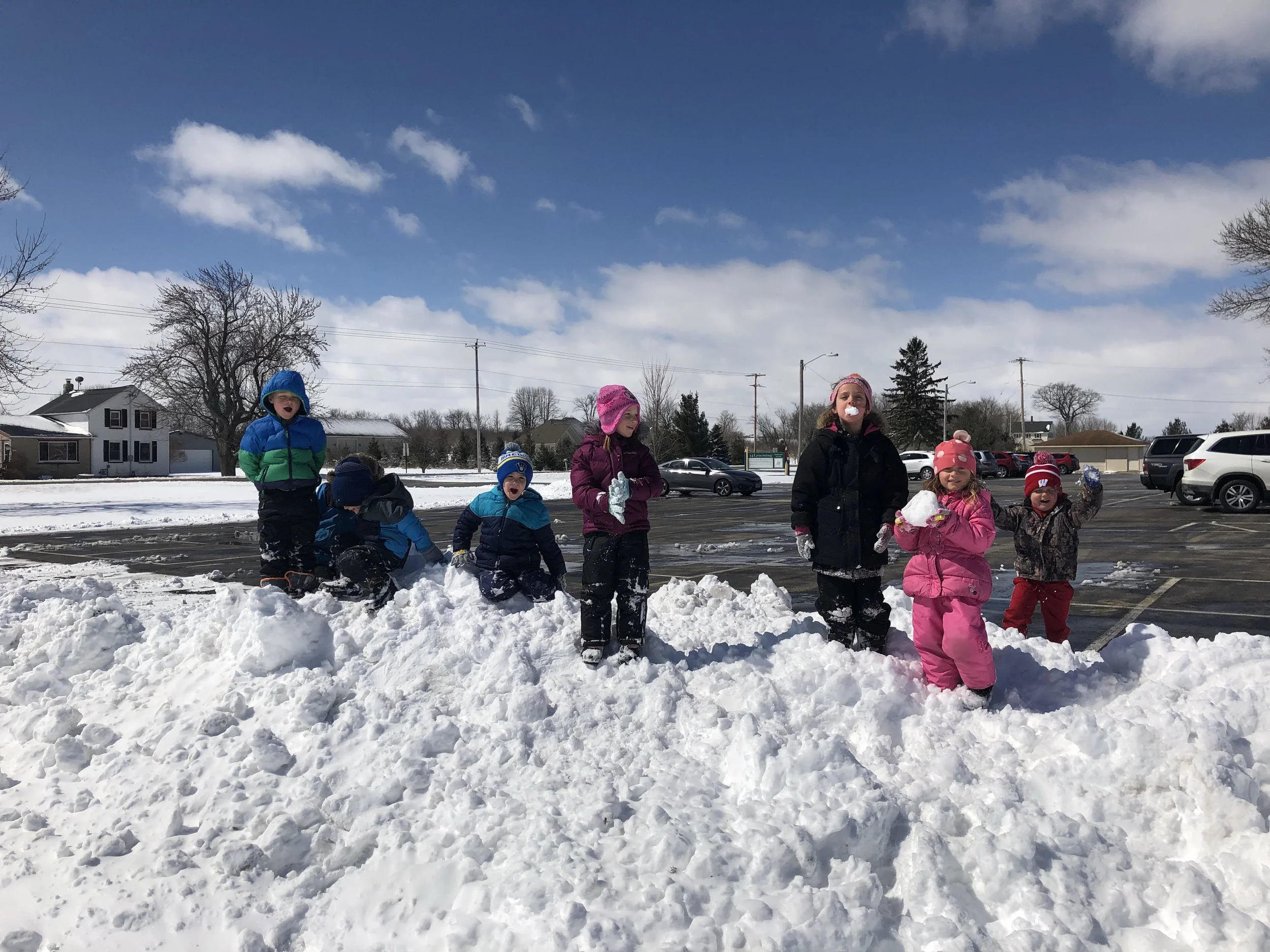 enjoying the snowy day in April!
