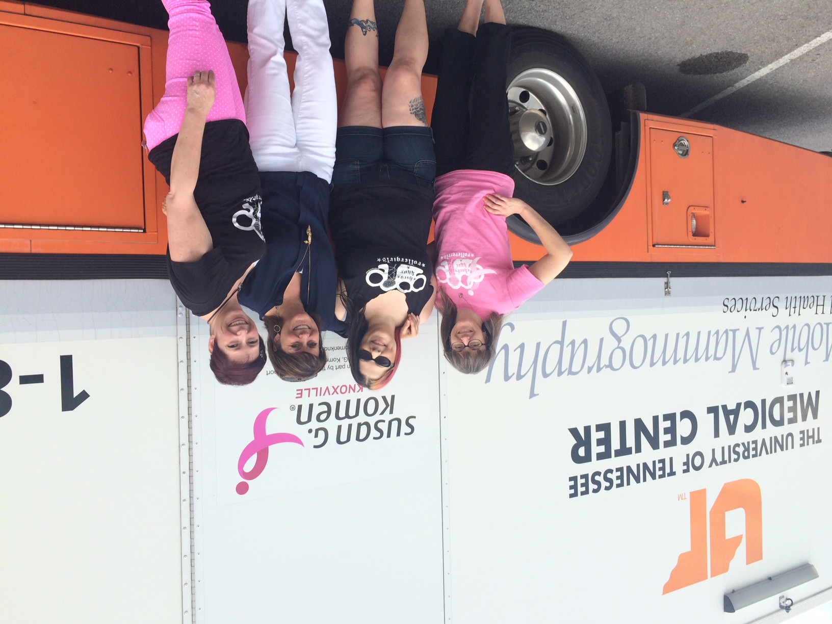 Outside the Mobile Mammography Unit.