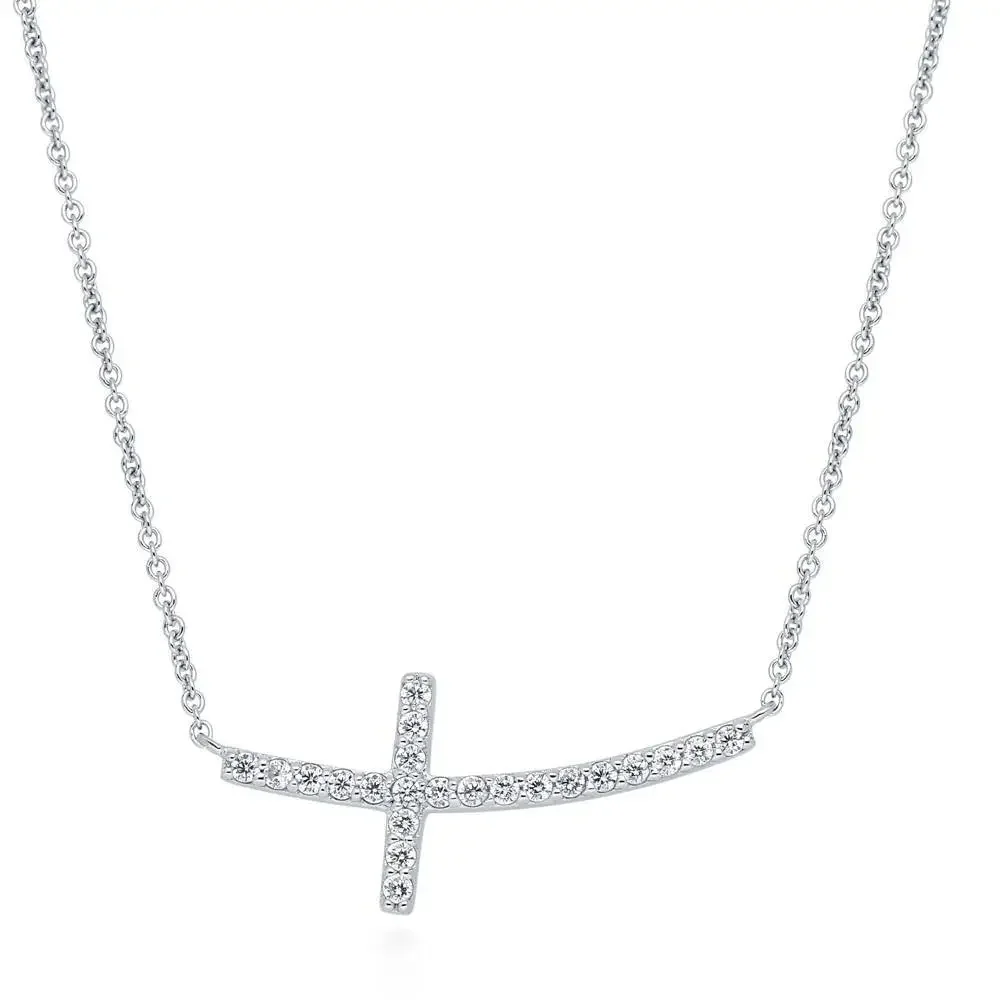 Sideways Cross Necklace