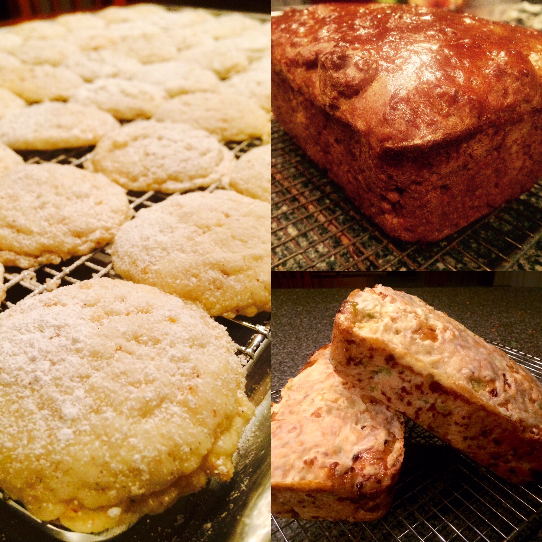 Cookies and GF Jalapeño & cheese bread