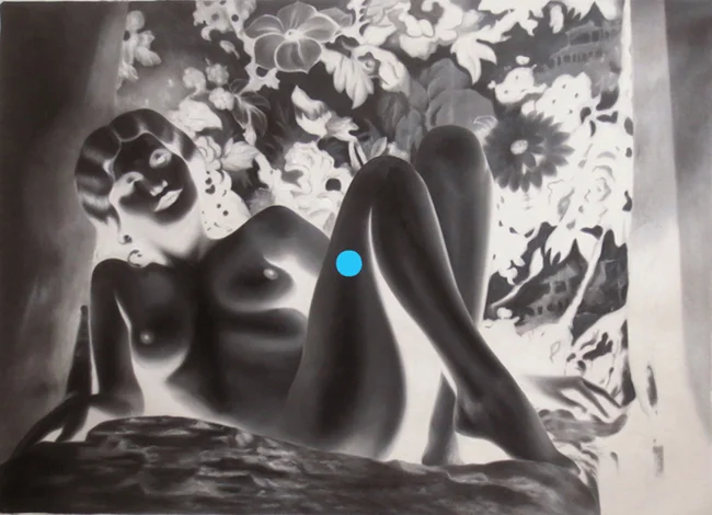 White Shadow (Nude Harlow with Blue Dot)