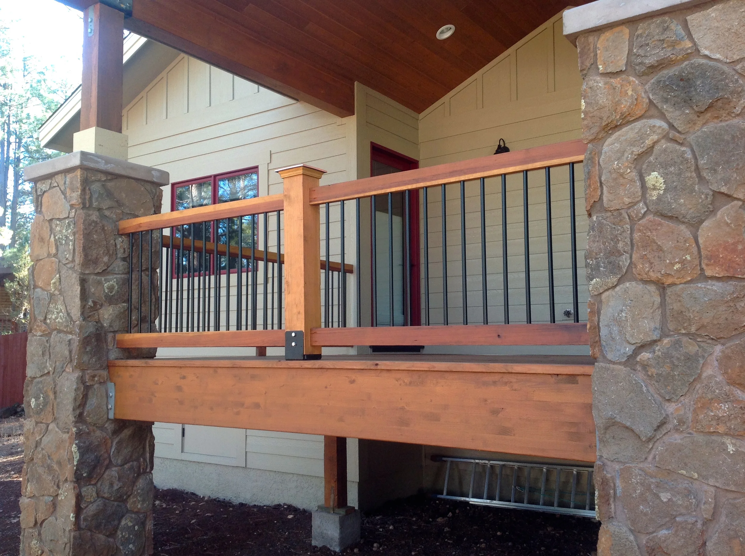 Deck and railing staining