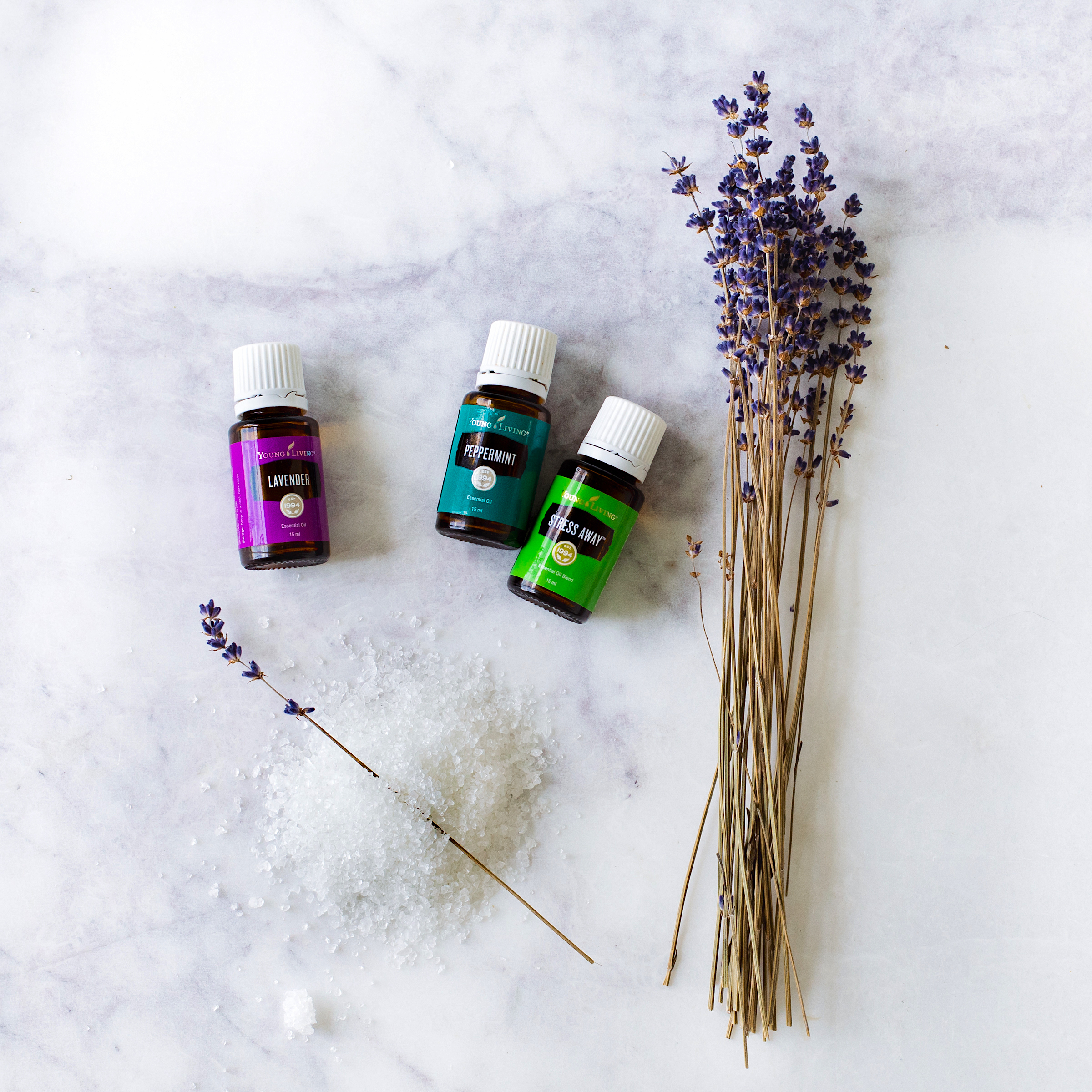 My own bath salts blend using essential oils…