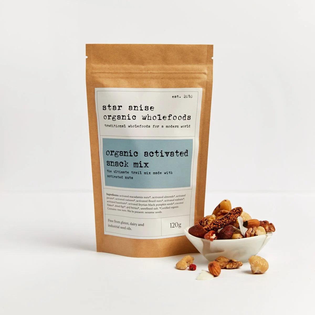 Activated snack mix with nuts and seeds – healthy savoury snack in postpartum box