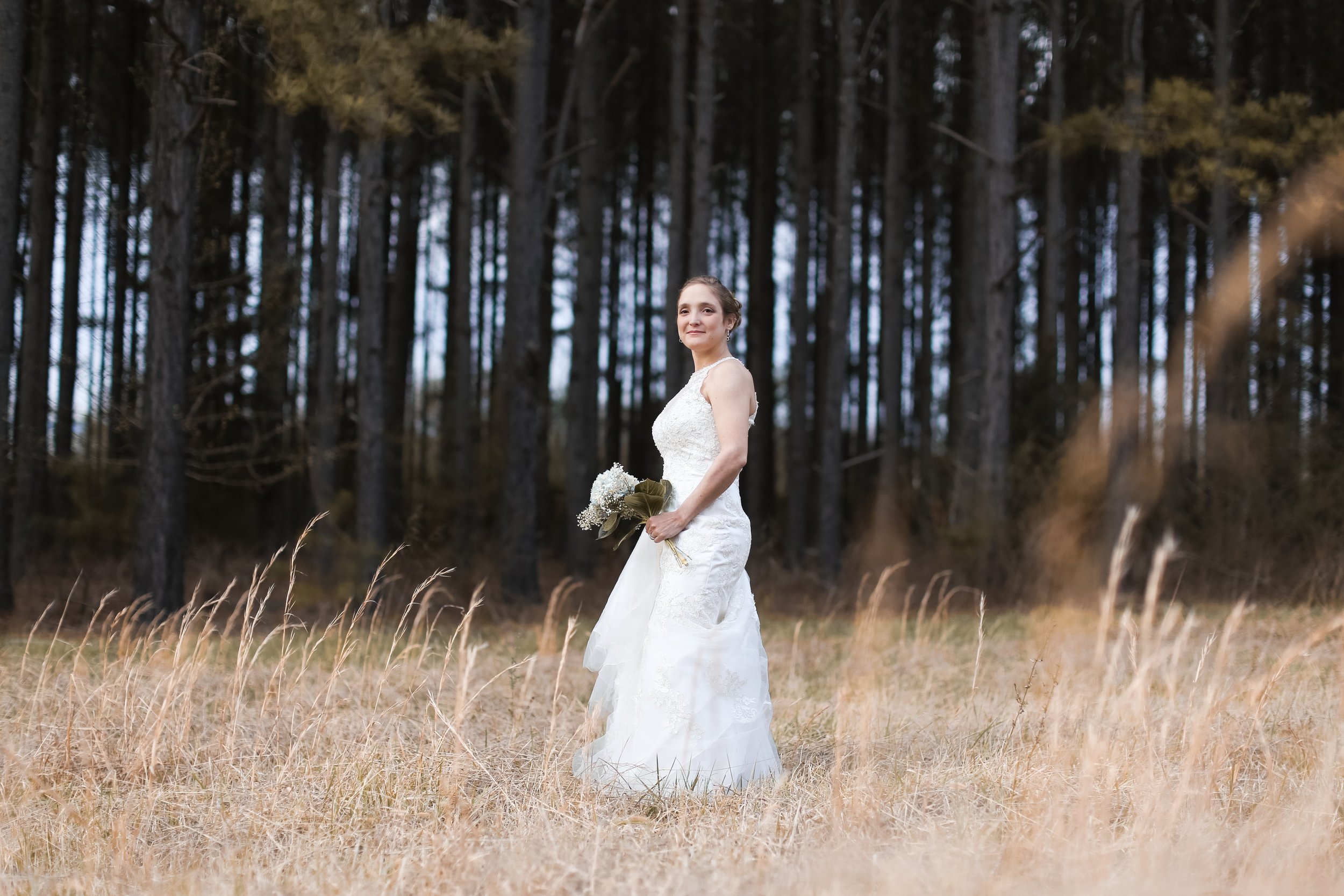 Bridal Shoot in a field