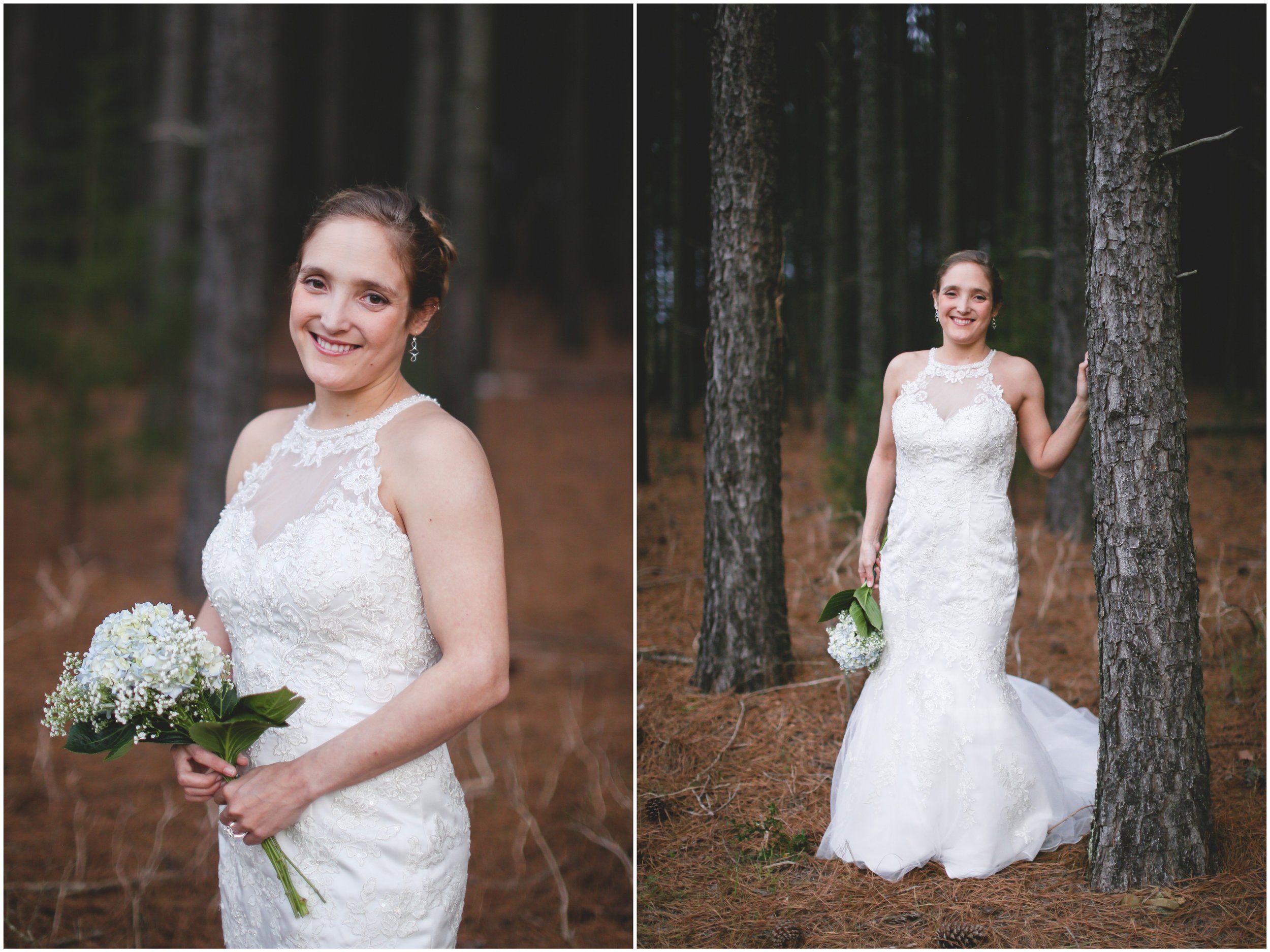 bridal shoot in the woods