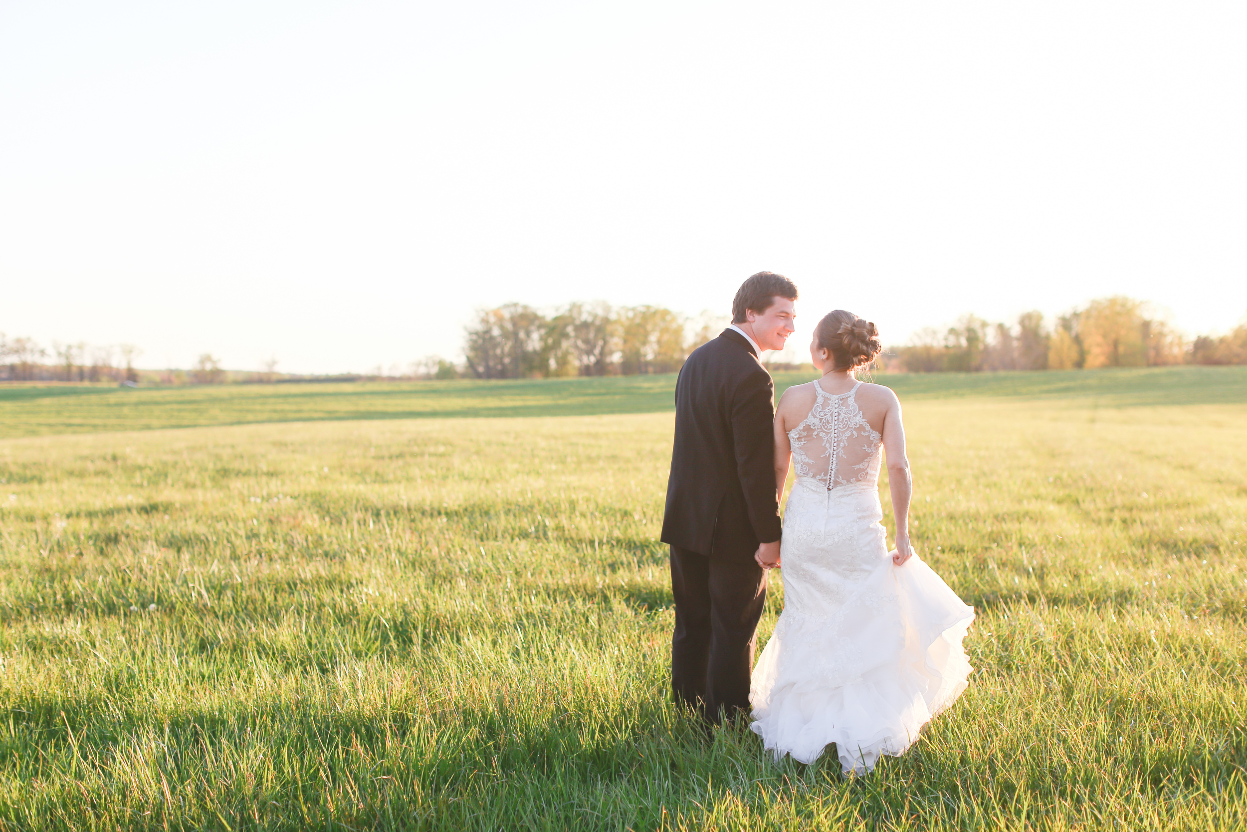 Destination Farm Wedding Virginia Field Golden Light Jon Courville