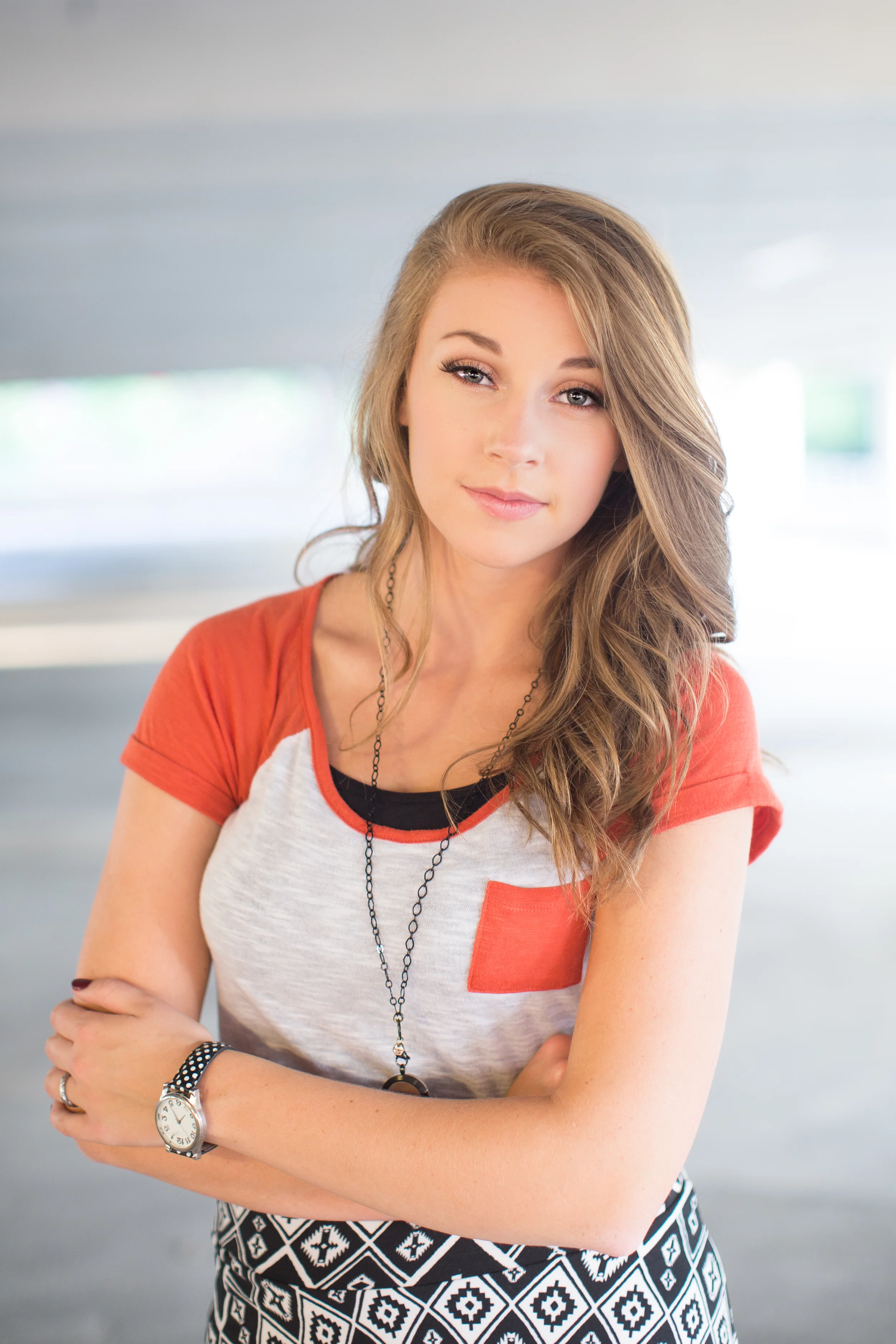Charlotte Fine Art Senior Portraiture, Courville Photography Parking deck photography Jennifer Courville