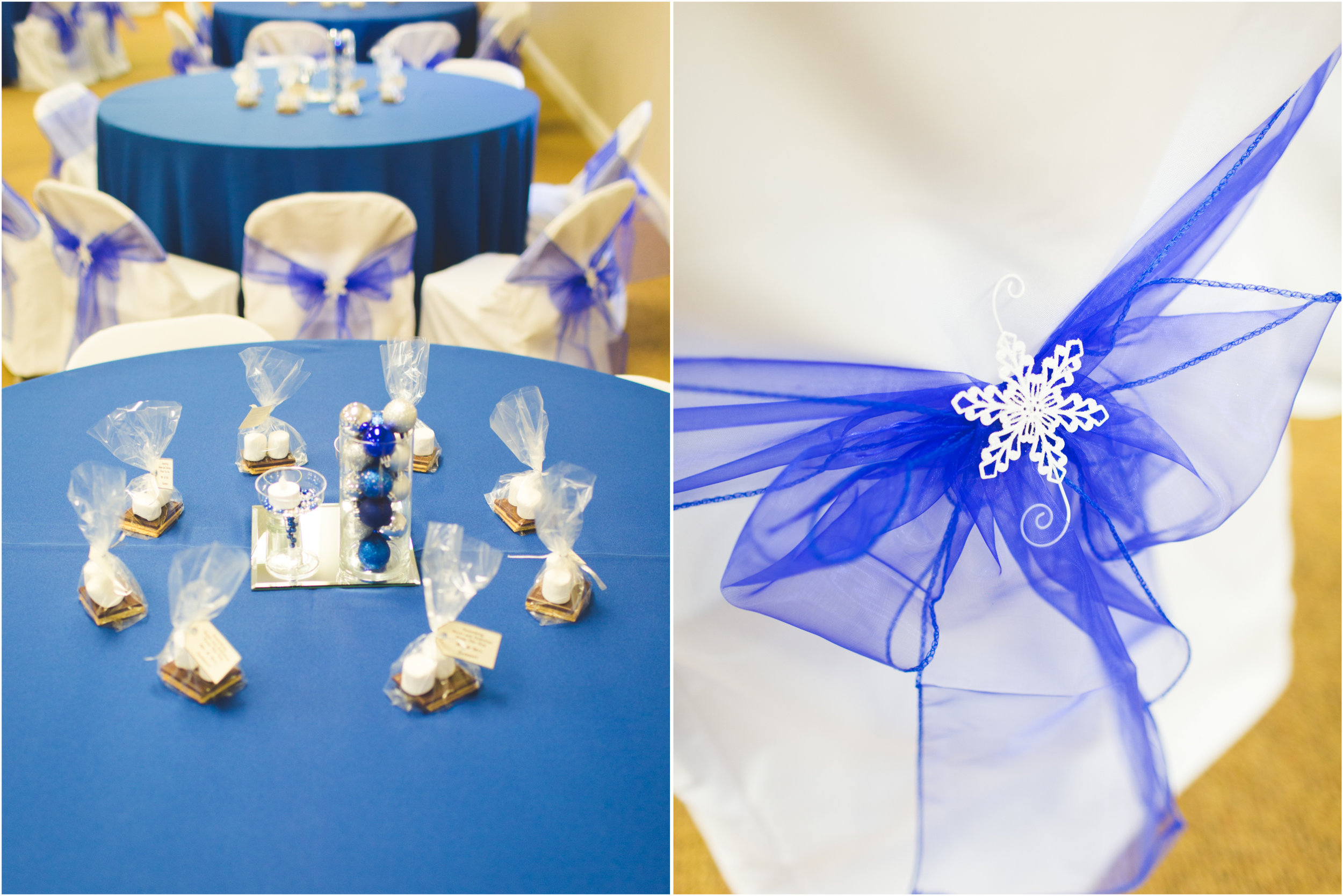 Blue and White wedding