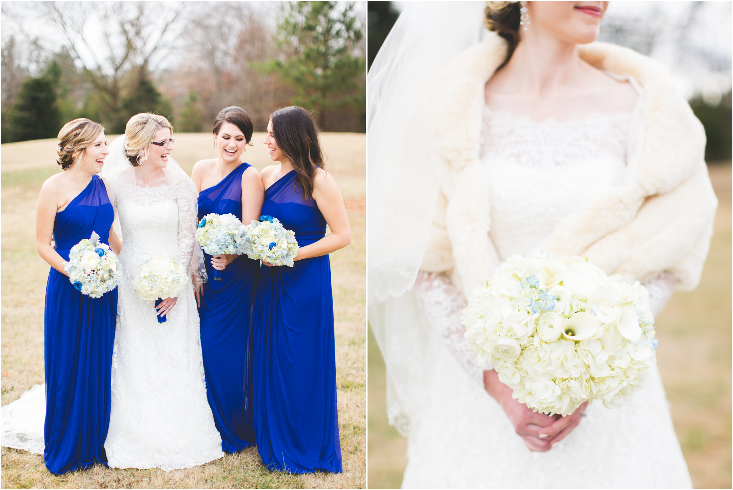 Winter Blue Wedding Bridesmaids