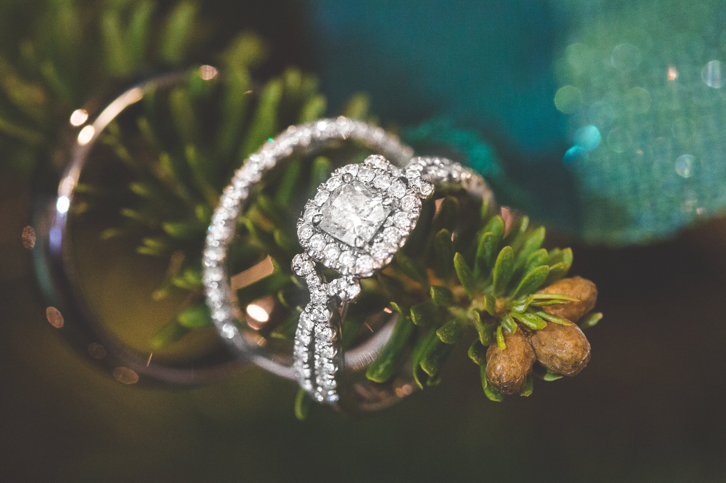 Wedding Rings on Christmas Tree