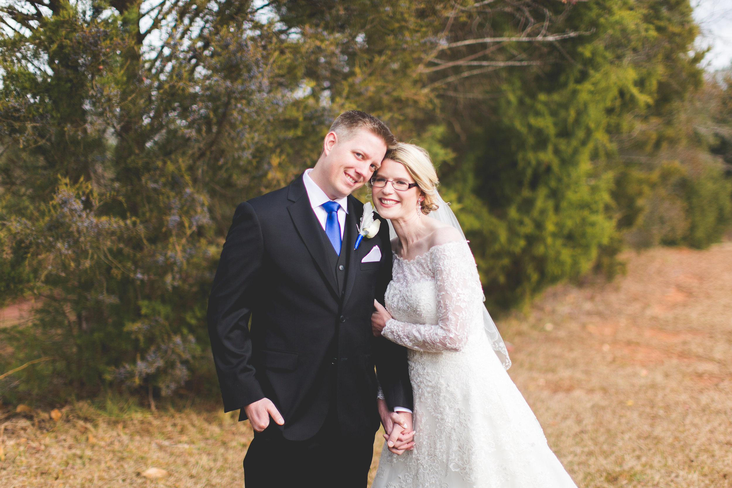 Bride and Groom Winter Portraits