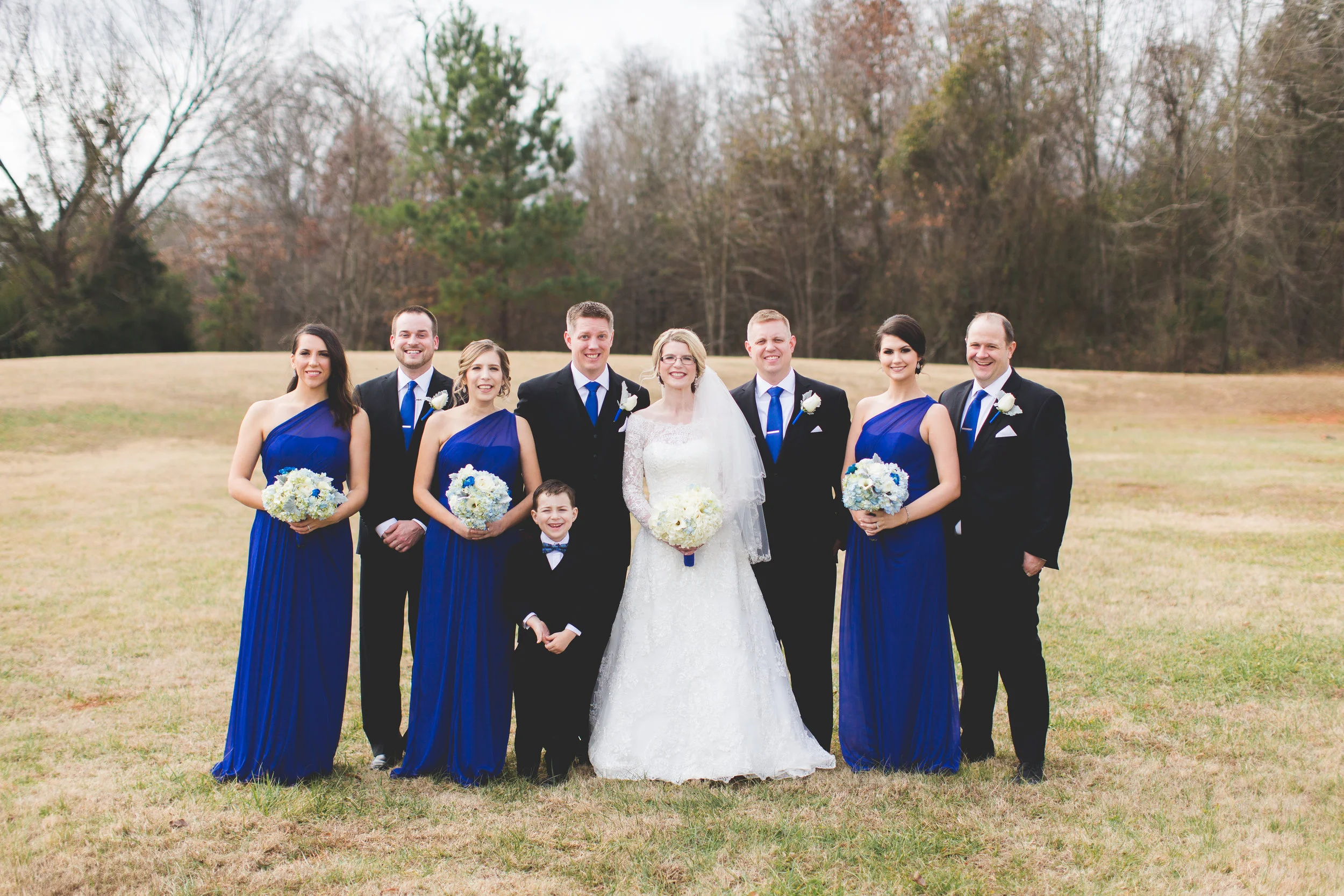 Winter Bridal Party Poses
