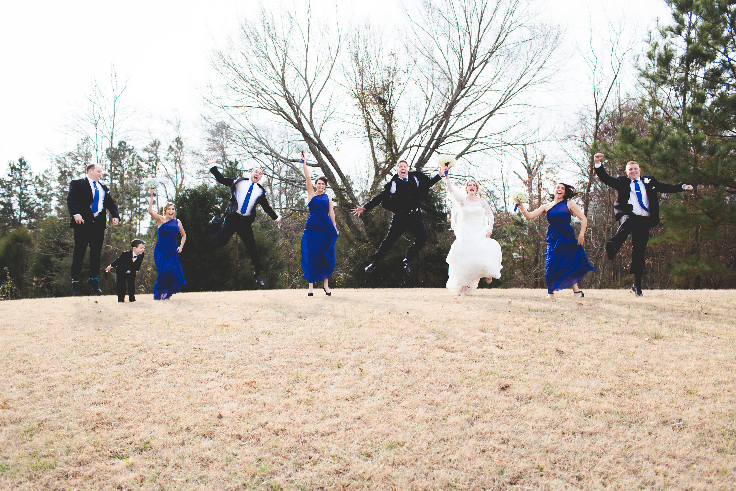 Jumping Bridal Party Photos