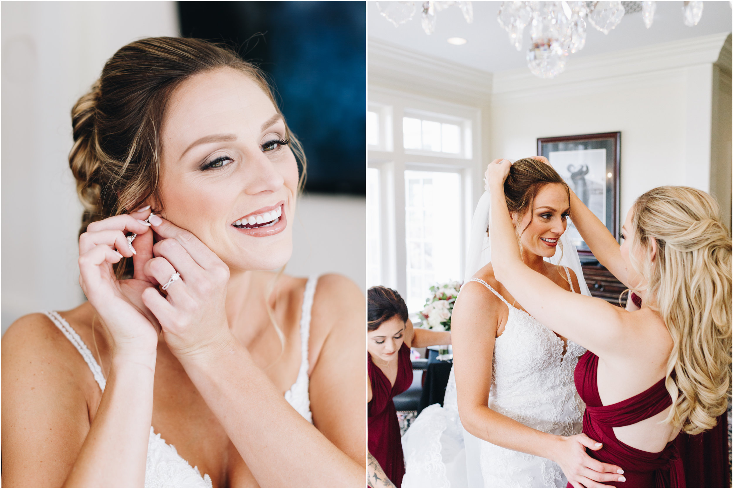 Bride getting ready