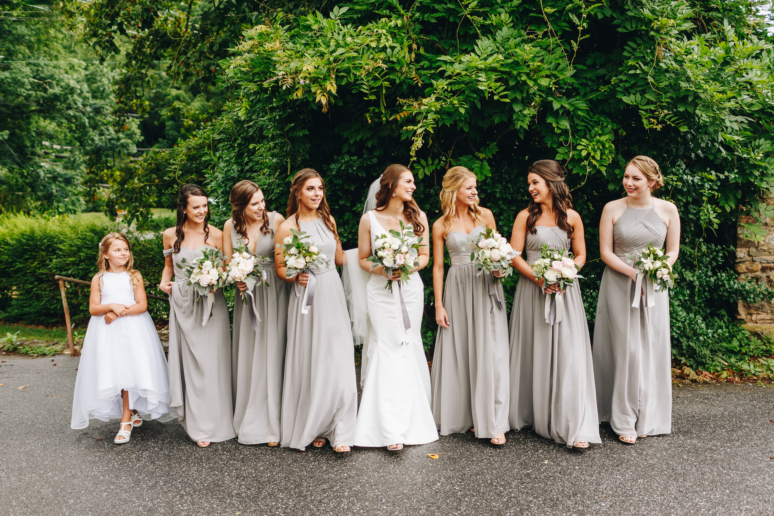 bridesmaids fun and happy portraits
