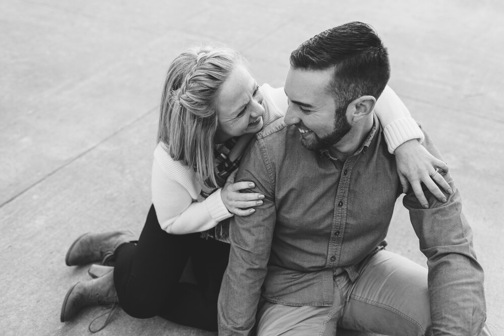 fun and joyful engagement portraits