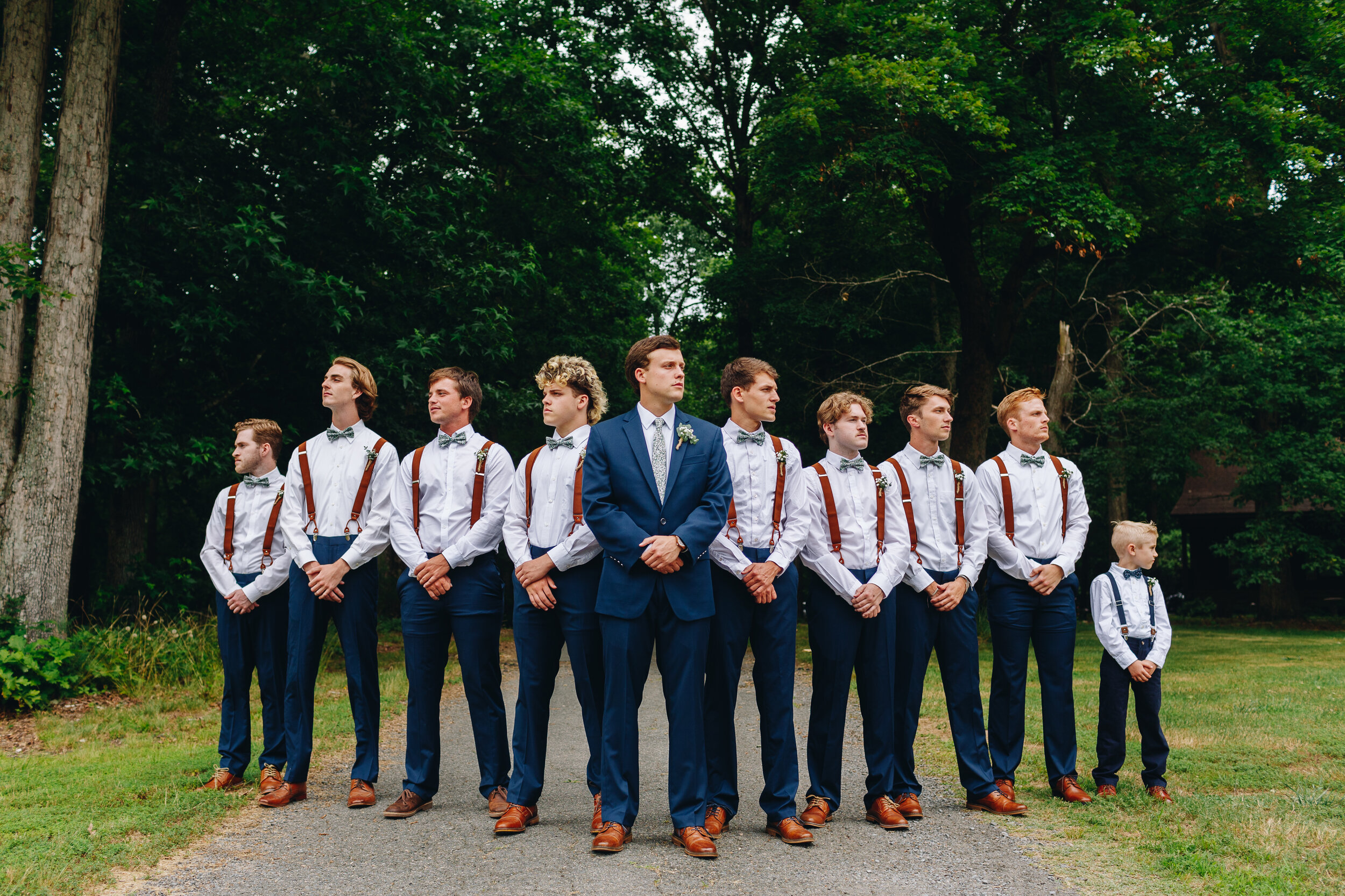 Moody groomsmen portraits