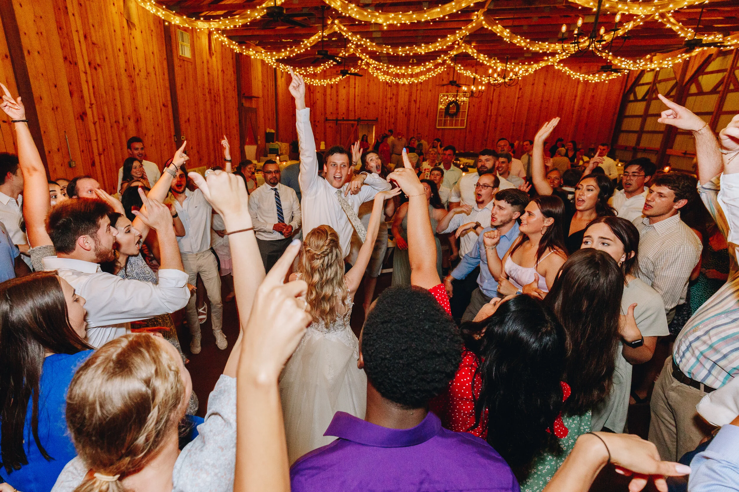 lively reception dance floor