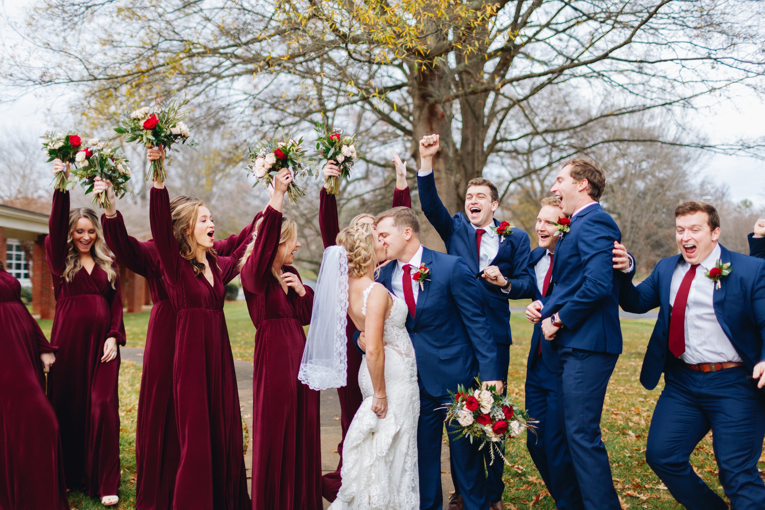 celebrate wedding party portraits