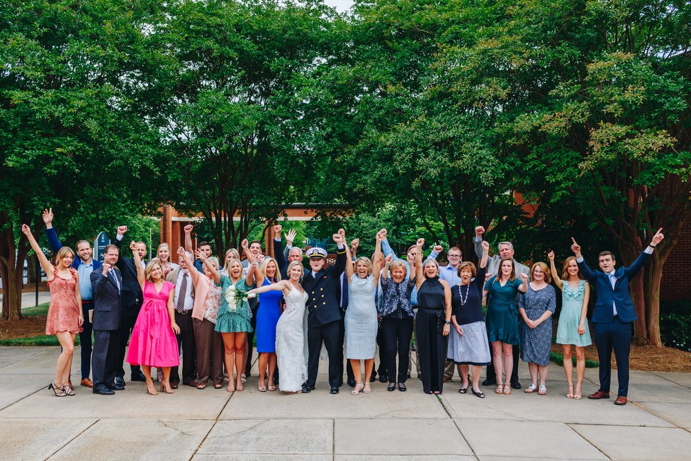 celebratory wedding family portraits