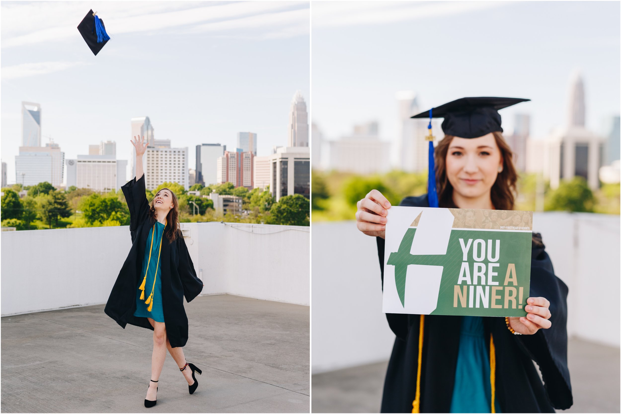 tossing cap graduation portraits