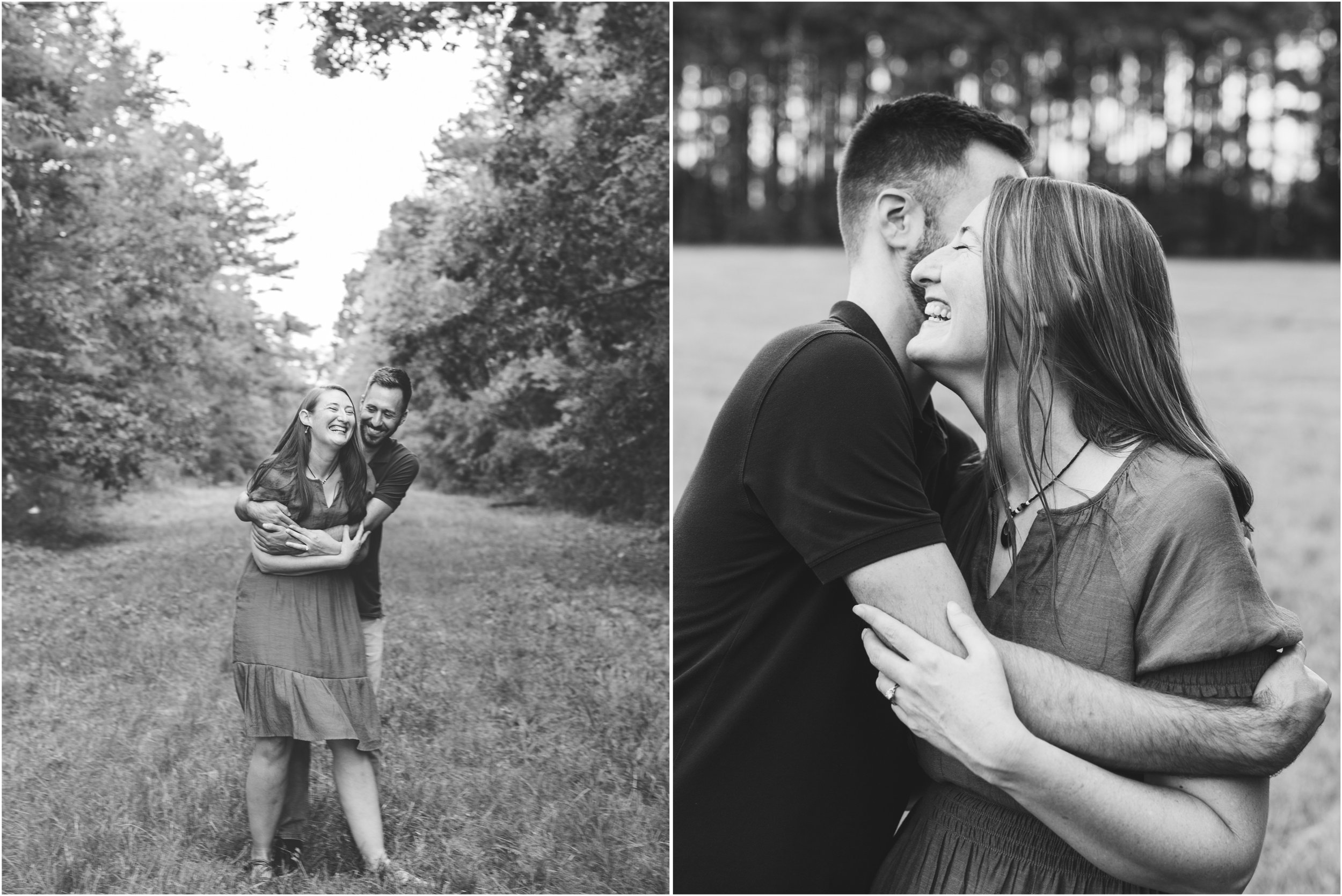 happy and fun engagement photos