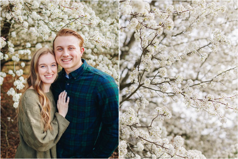 blooming engagement session