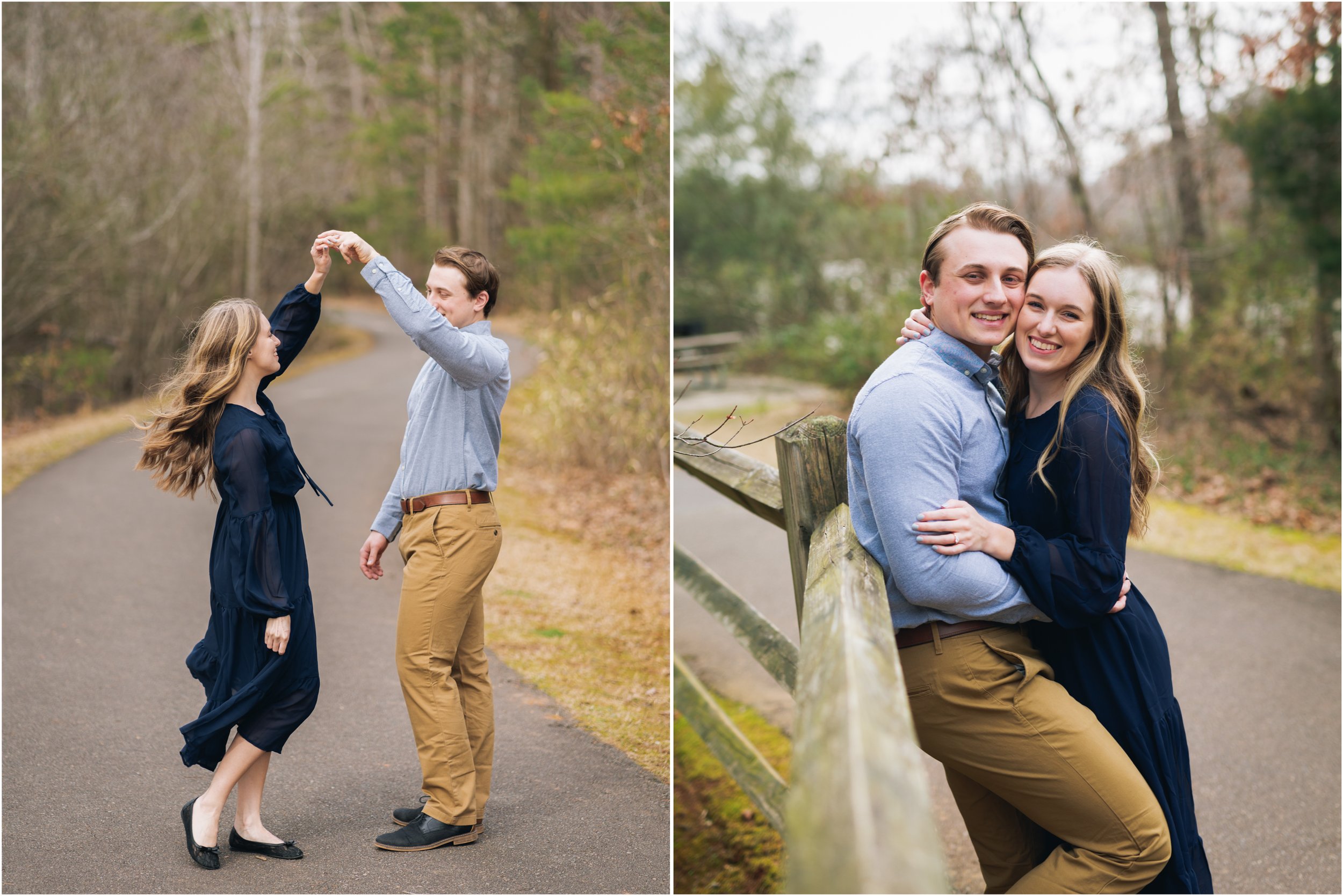 dancing engagement portraits