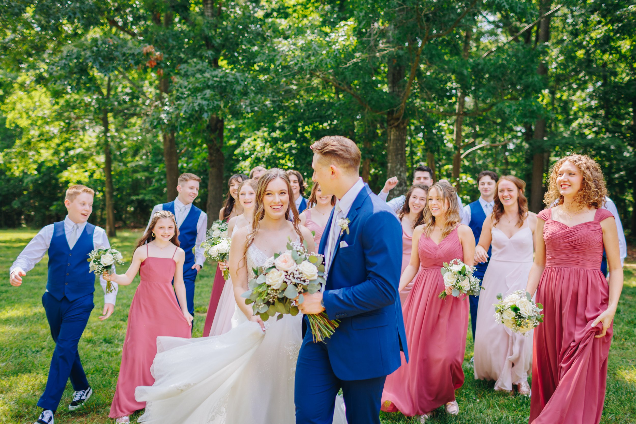 Wedding party fun portraits