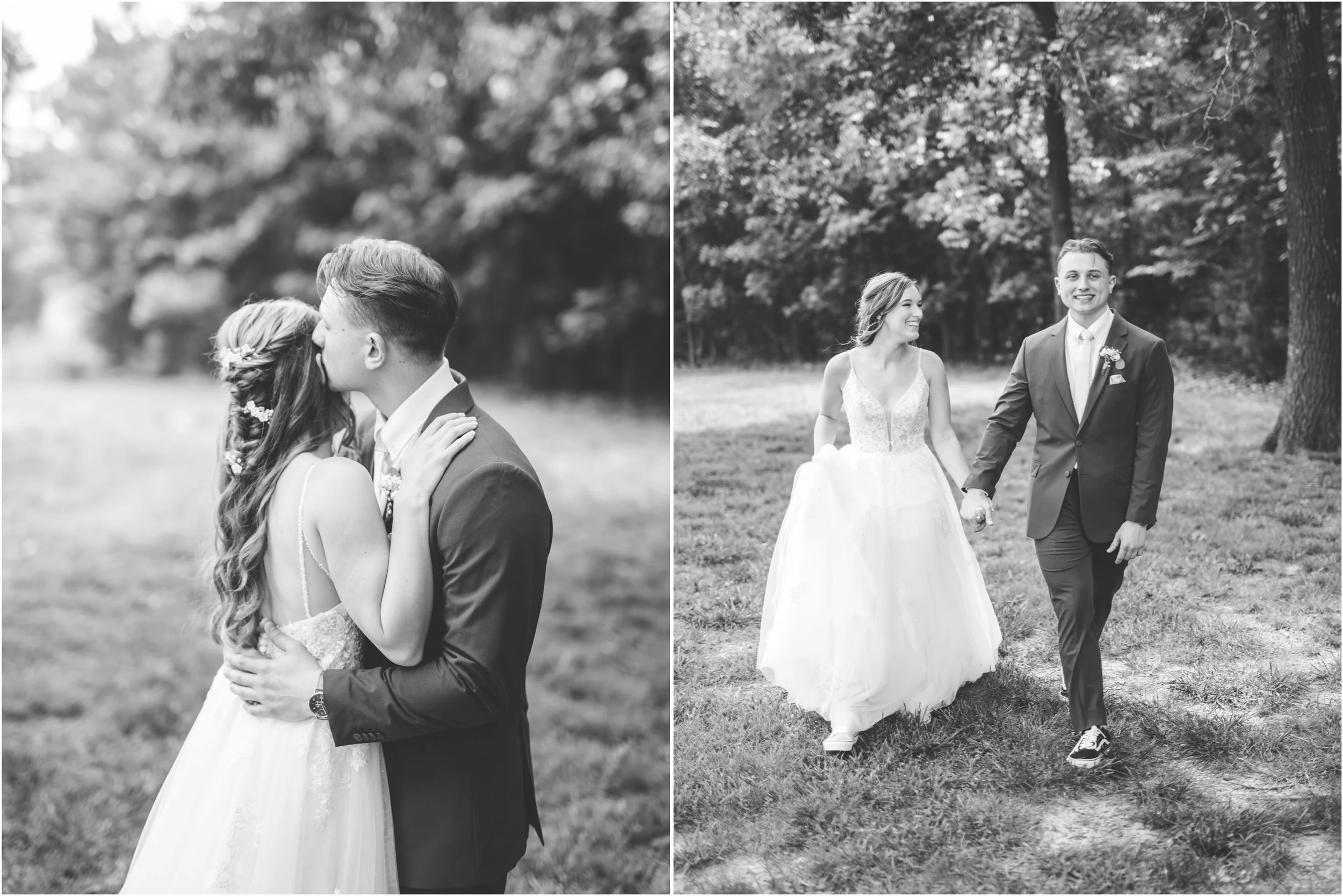 romantic and joyful wedding portraits