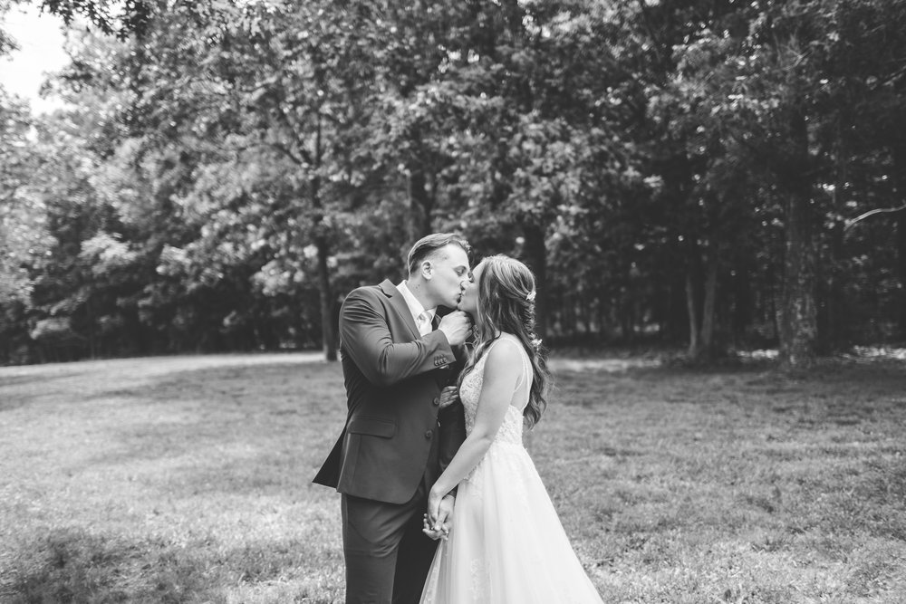 soft kisses wedding day