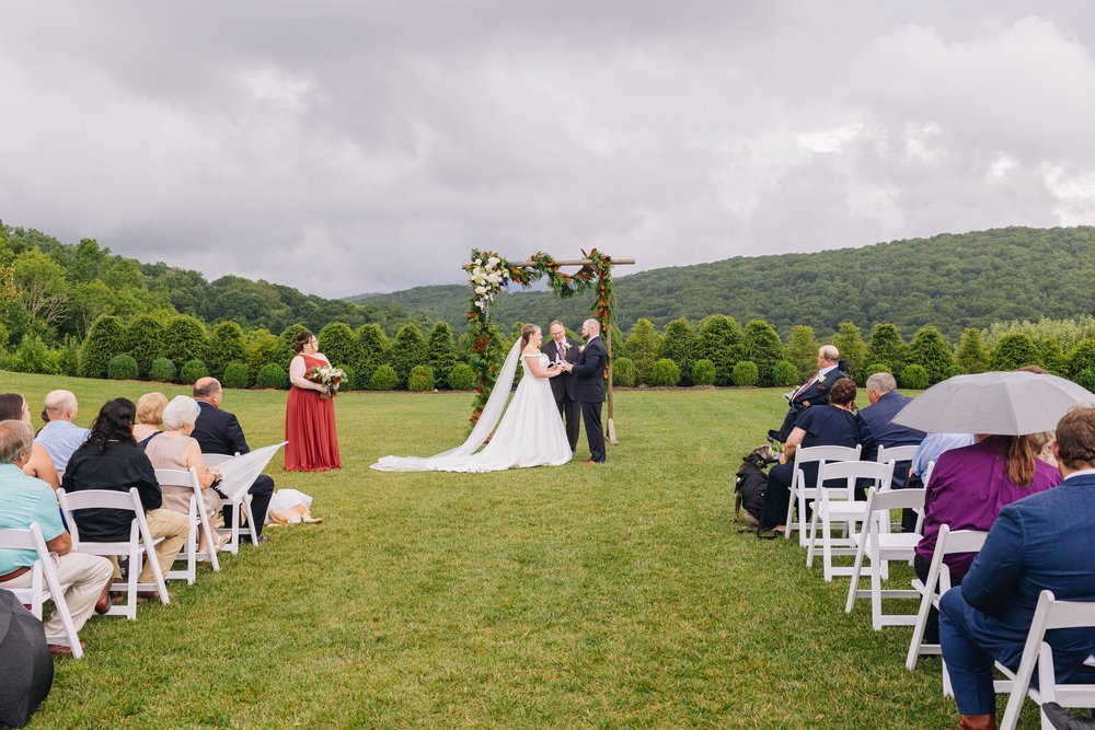 Appalachian view wedding
